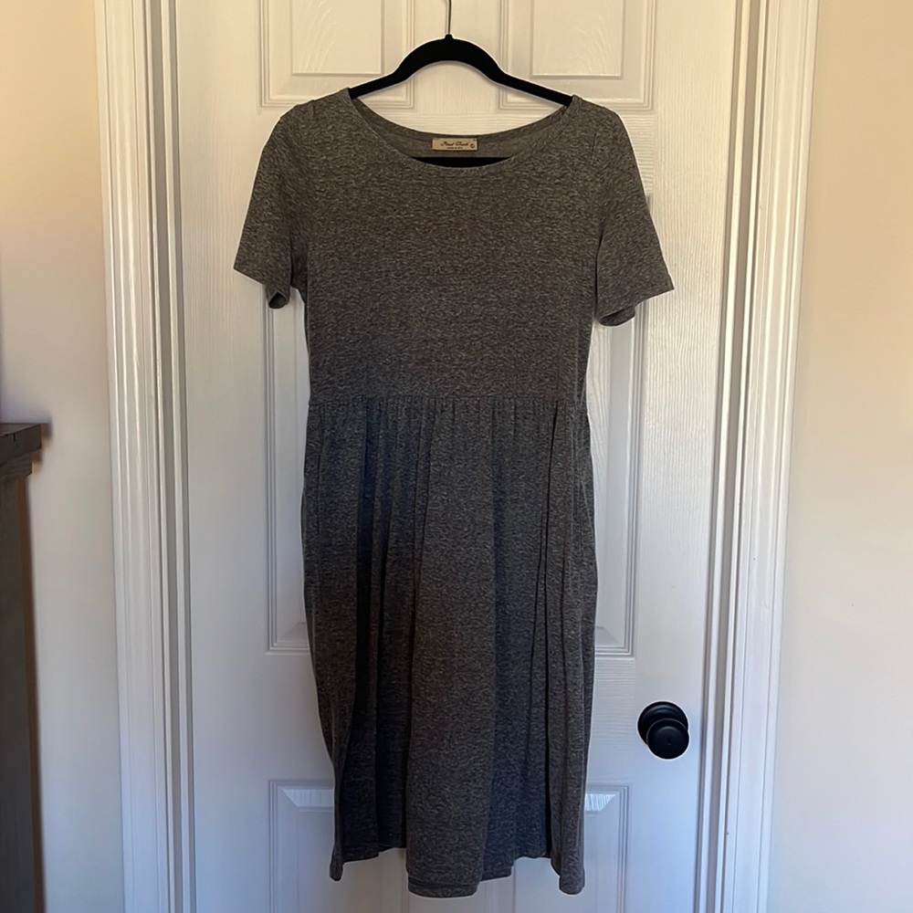 Heather Grey Tshirt Dress - Size Large